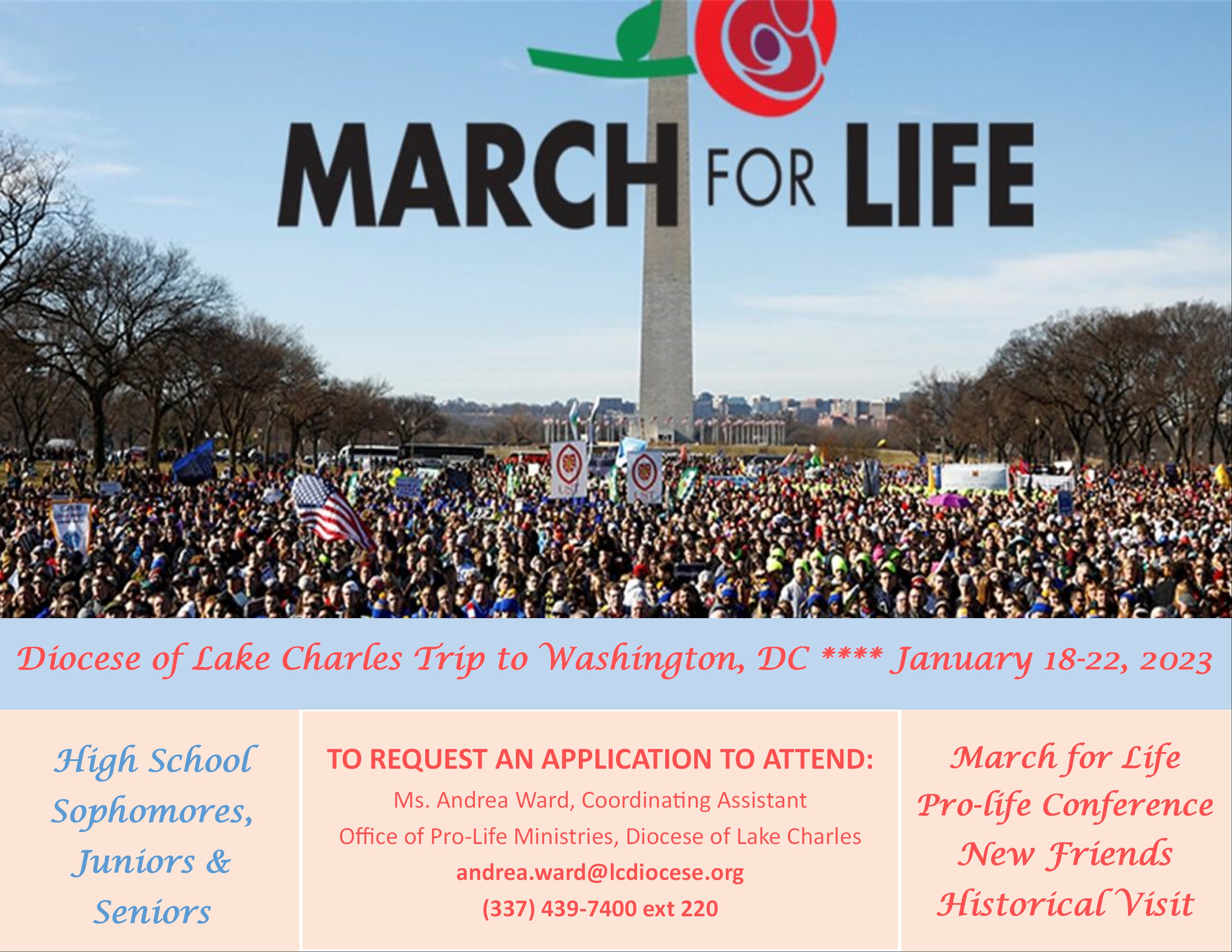 High Schoolers: March for Life Trip Planned in 2023 - Diocese of Lake Charles